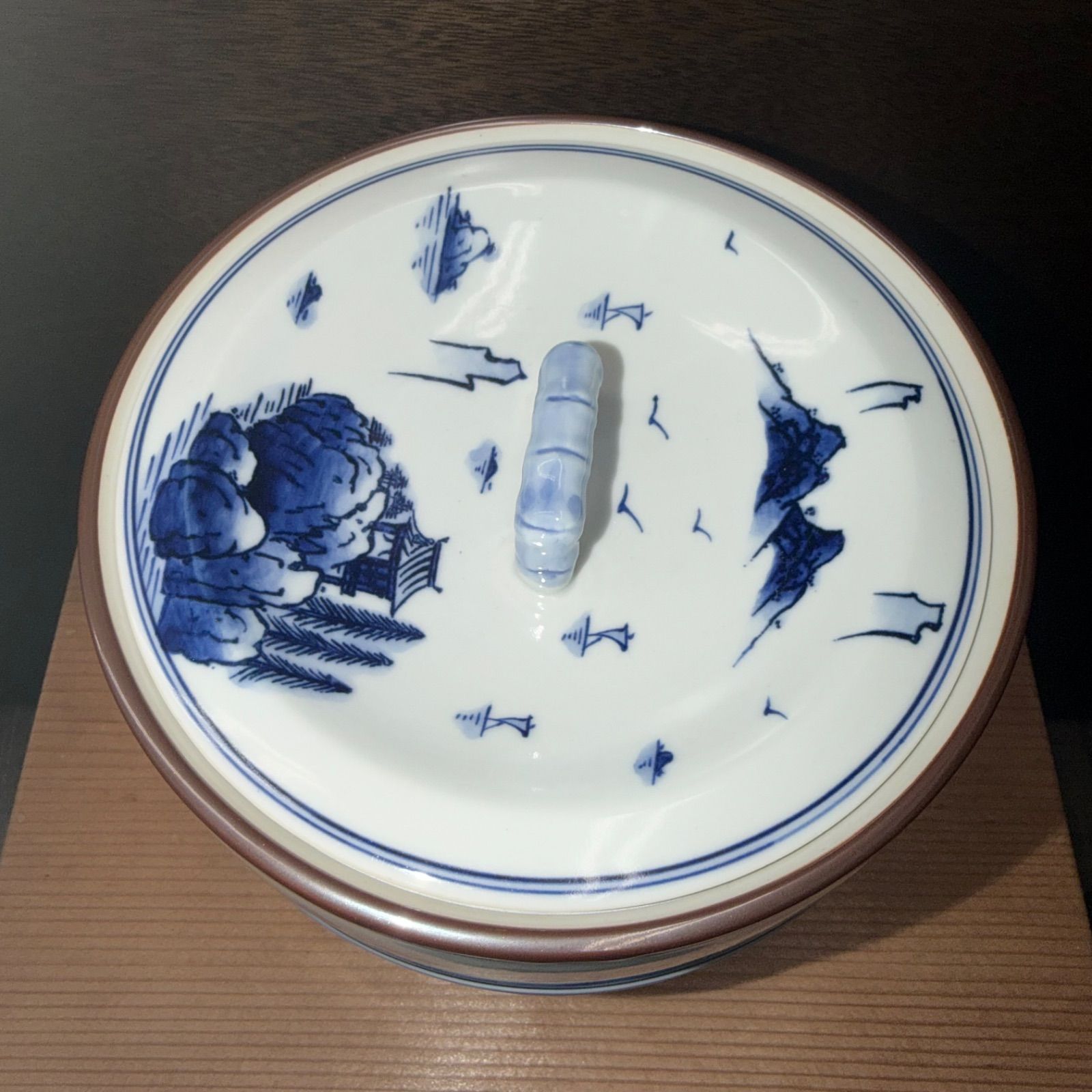 蓋置 葡萄棚 昭阿弥作（共箱） 色絵 鞍蓋置 (共箱)高野昭阿弥 - 茶道具
