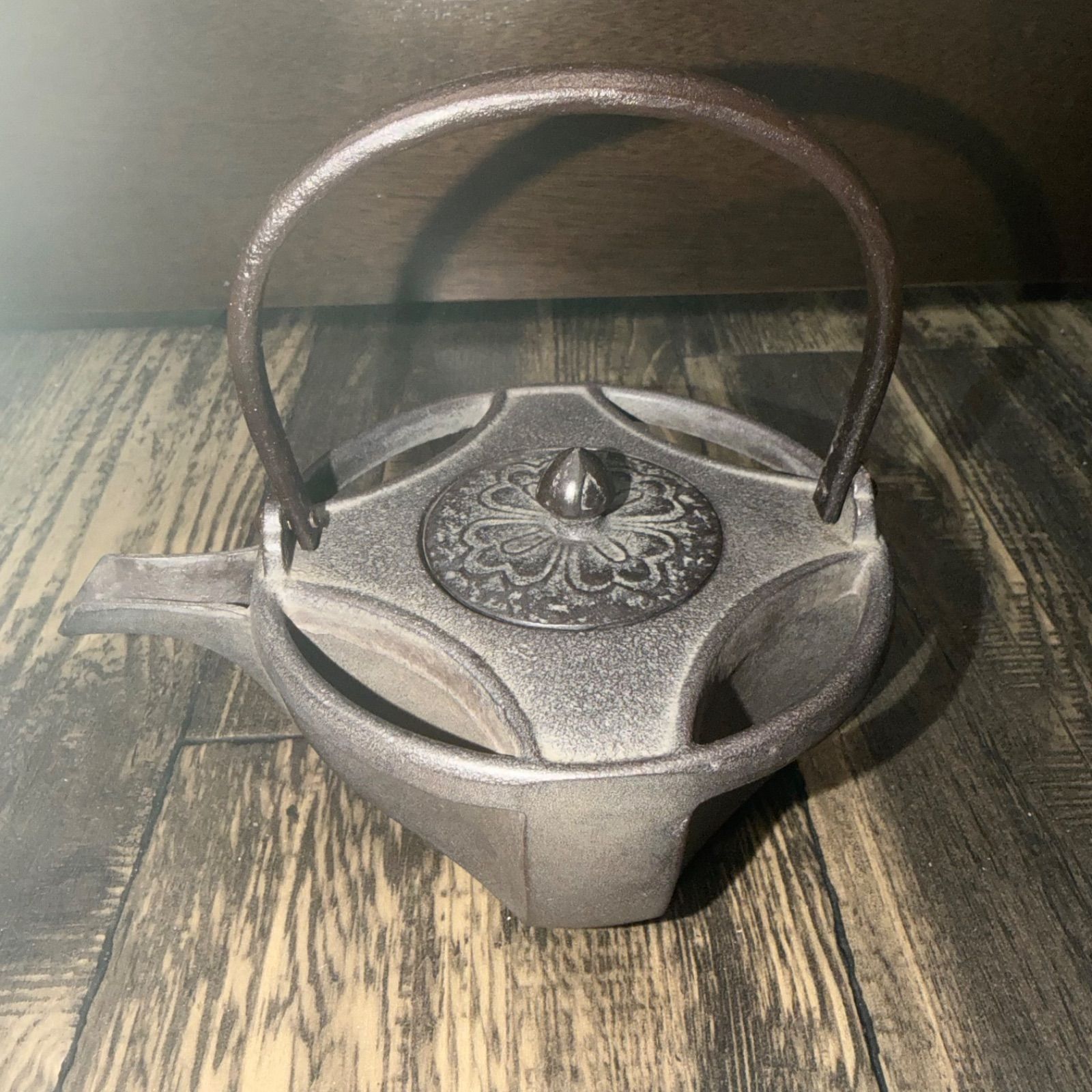 茶道具 懐石道具 七宝燗鍋 銚子 高橋敬典 共箱 赤絵替蓋付 酒器