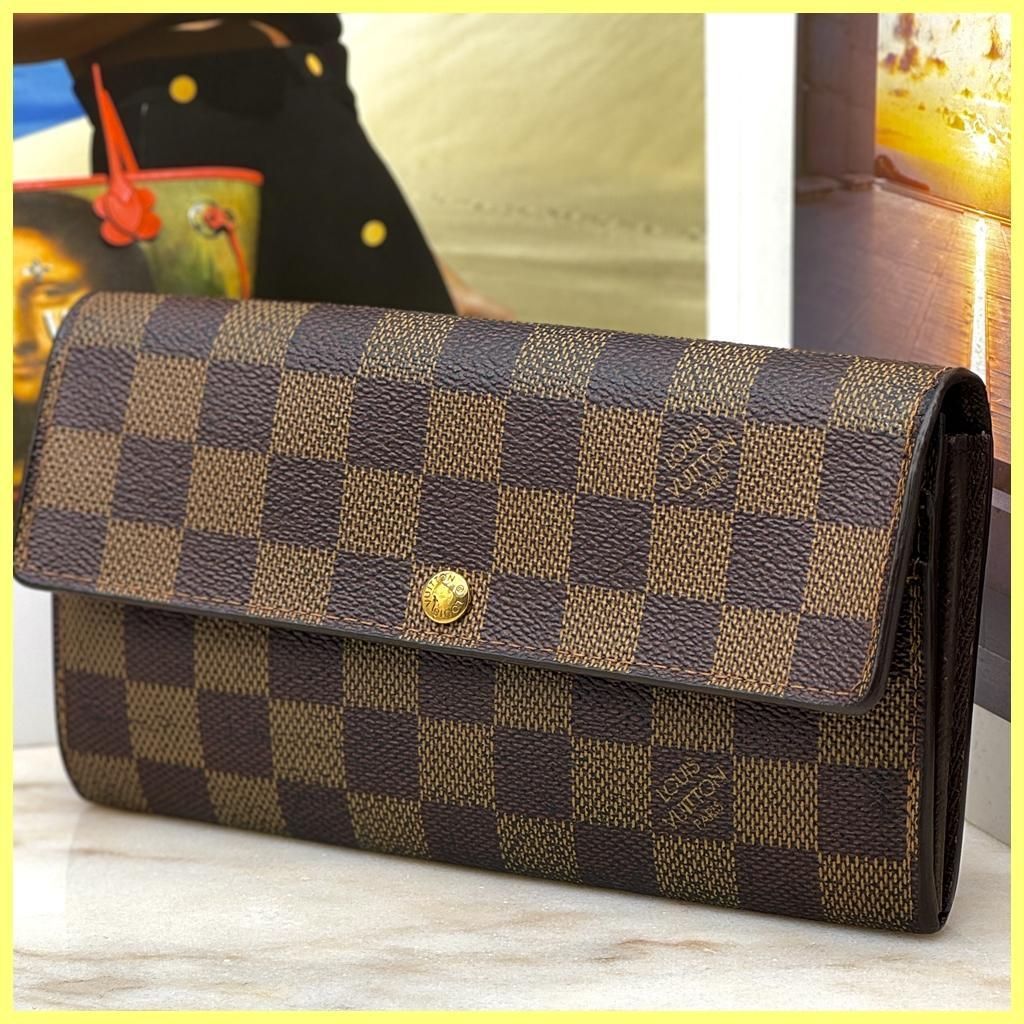 極上 ルイヴィトン ダミエ ポルトフォイユ サラ 長財布 A150 - メルカリ