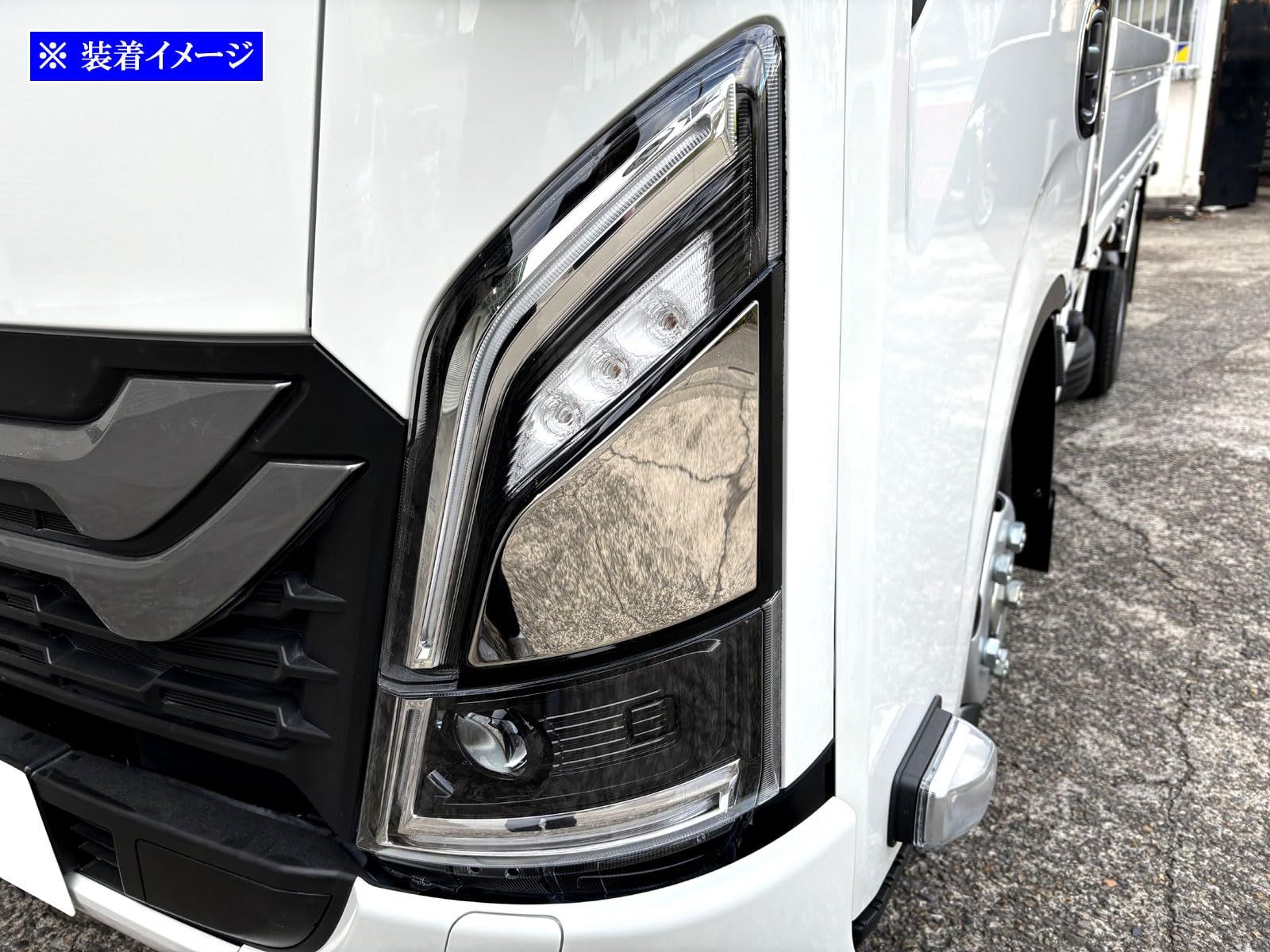 BRIGHTZ いすゞ NEWエルフ メッキウィンドウピラーパネル 【 TRUCK-S 