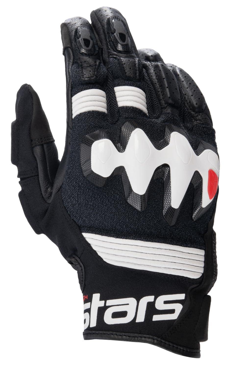 新品 アルパインスターズ(Alpinestars) バイクグローブ ブラック/ホワイト (サイズ:M) HALO レザーグローブ