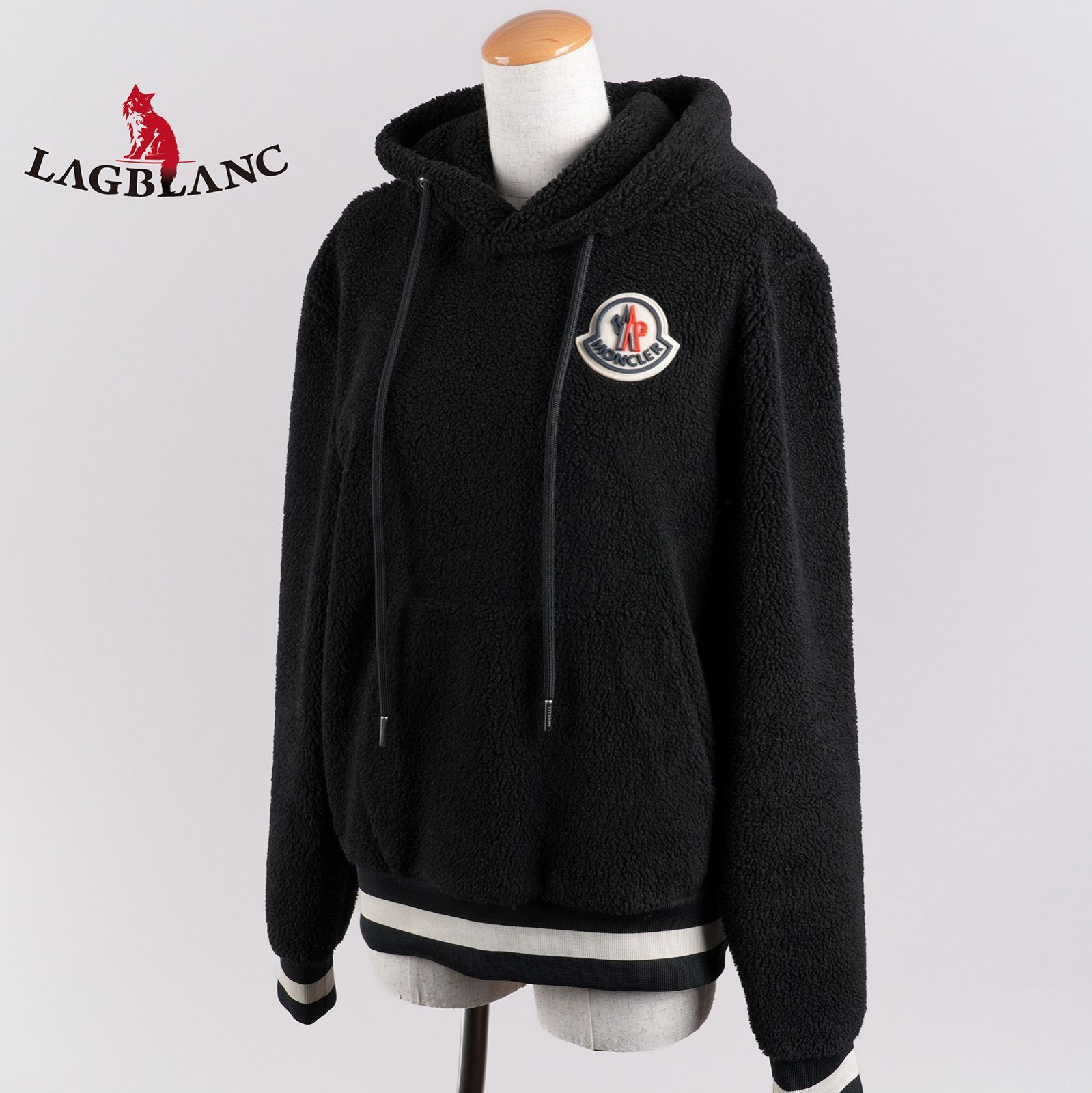 モンクレール　フリース　Sサイズ　MONCLER MONCLER モンクレール ボア/フリース パーカー サイズS ブラック 状態
