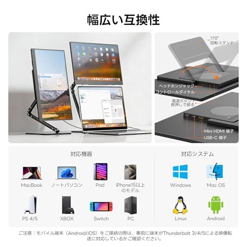 モバイルモニター Omiodo 15.6インチ 磁気吸着スタンド付き 2026モデル】モバイルモニター Omiodo 15.6インチ 磁気吸着スタンド