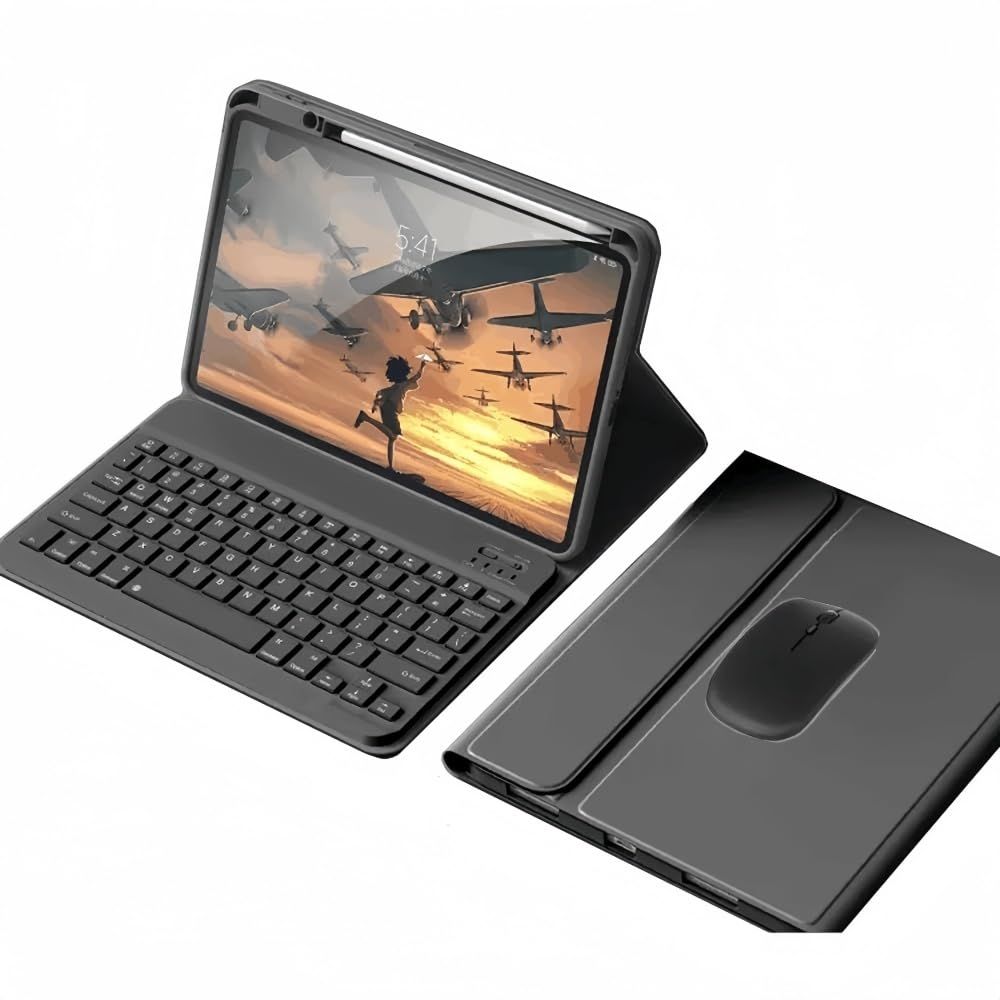 新品 2025/2024 iPad Pro 11インチ (M5/M4) 対応 キーボードケース 可愛い カラーキーボード カバー マグネット 分離式 ビジネス 学生 女性 人気ブラック
