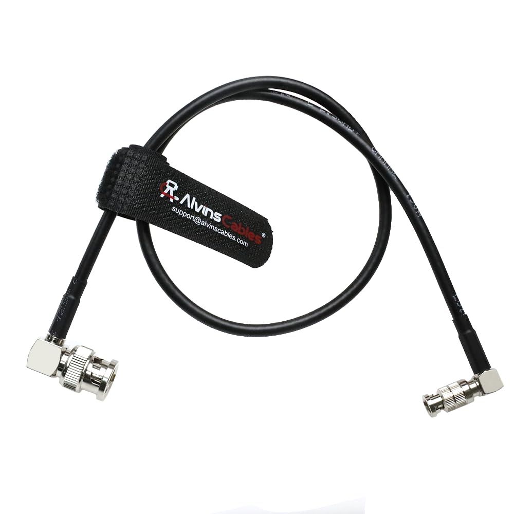 新品 Alvin's Cables マイクロBNC to BNC 6G-SDIケーブル Blackmagic Video Assist対応 右アングル 75Ω 50cm(19.7インチ) 高密度同軸ケーブル 電源ケーブル超極細柔軟