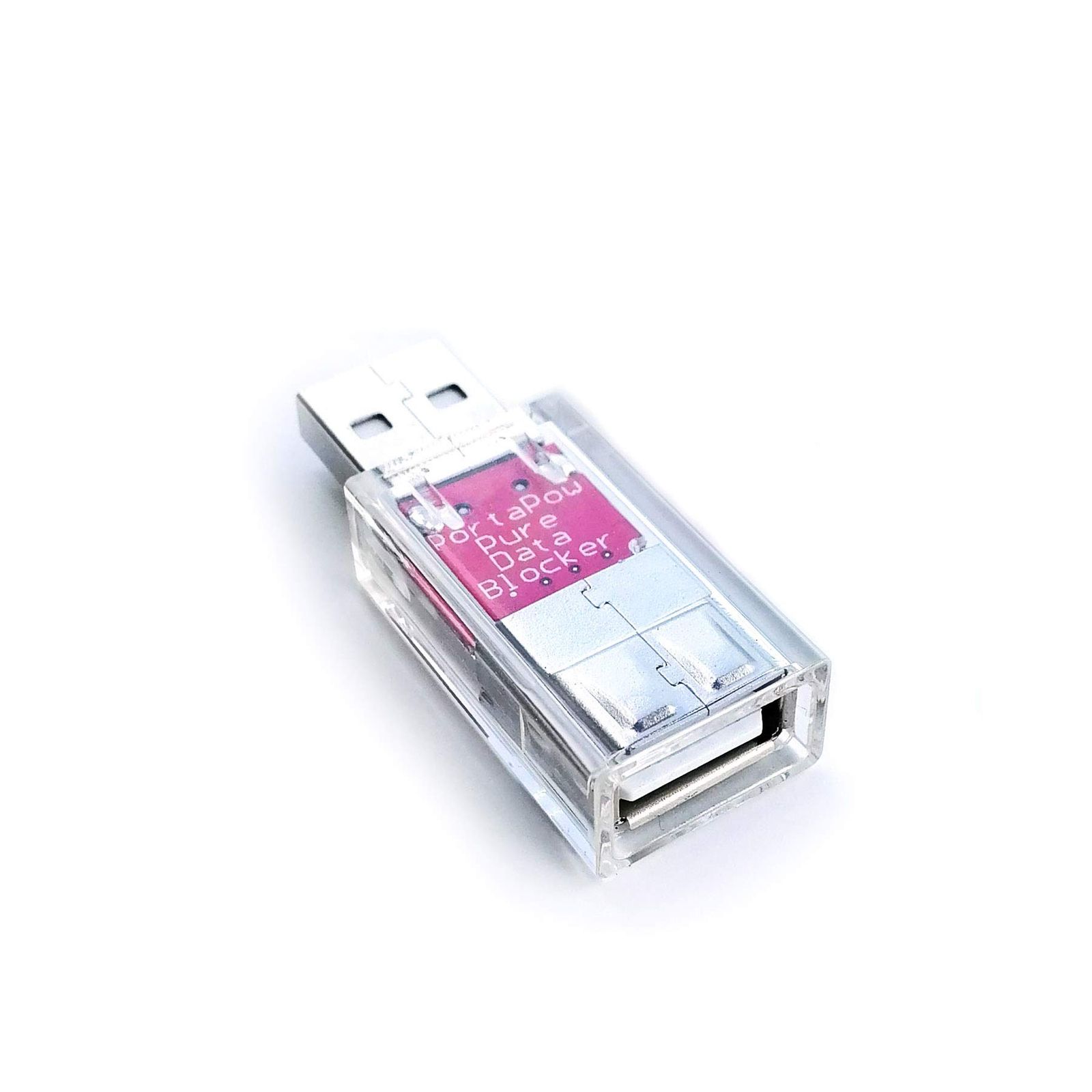 新品 PortaPow 透明USBデータブロッカー - ジュースジャッキングから保護