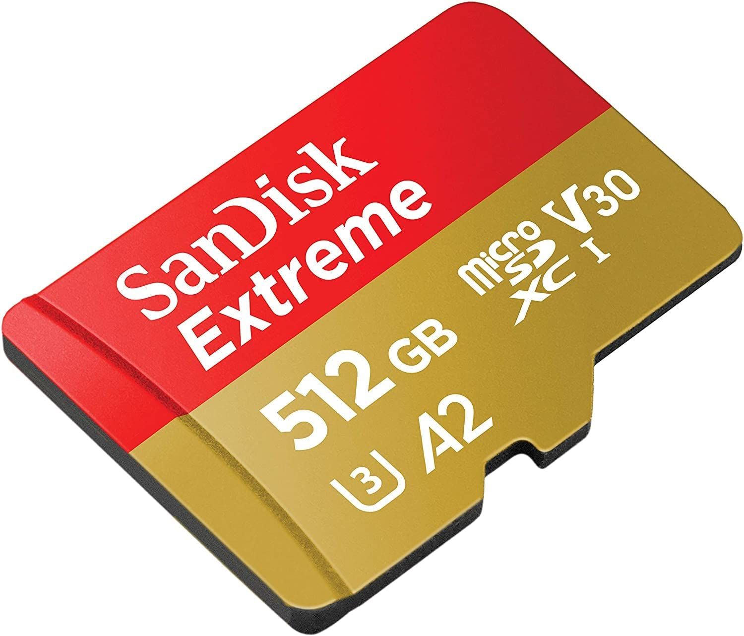 新品 SanDisk 512GB 512G microSDXC [Extreme 160MB / s] microSD Micro SD SDXC UHS 4K U3 V30 A2 C10 Class 10 SDSQXA1-512G Mobile Phone