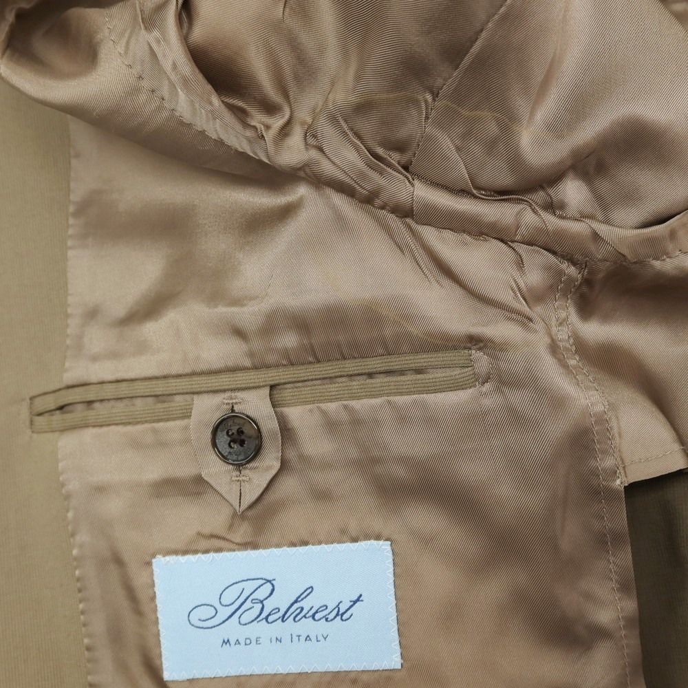 中古】ベルベスト Belvest ストレッチ コットン 3つボタンスーツ