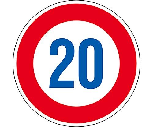 道路標識　　同梱不可に付き　3点別々に購入下さい。20シート バイク 新品 緑十字 道路標識（構内用） 制限速度20キロ 道路323