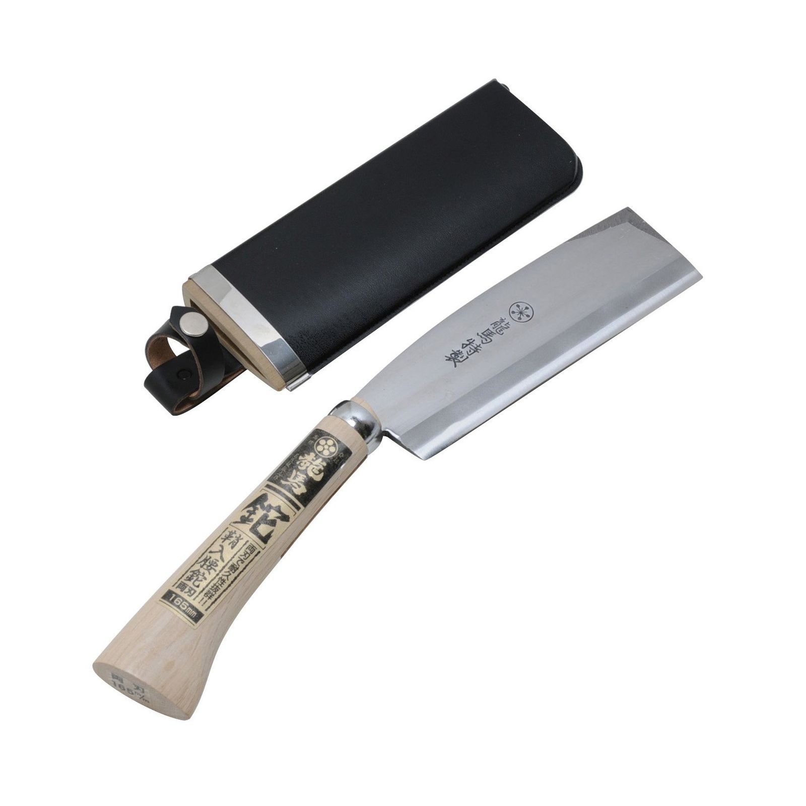 新品 梅鉢龍馬 鞘入腰鉈 双刃 165mm