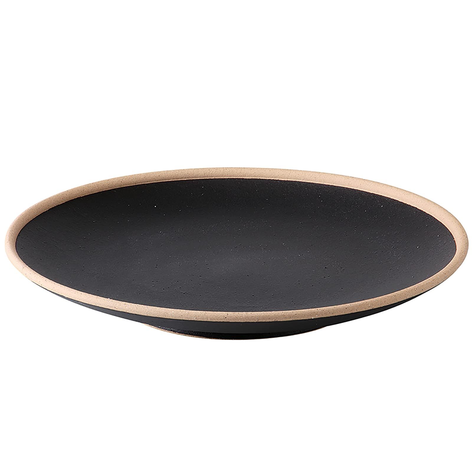 新品 波佐見焼 利左エ門窯 プレート 皿 大皿 8寸皿 約25cm ブラック 玄 (くろ) マット 日本製 19976