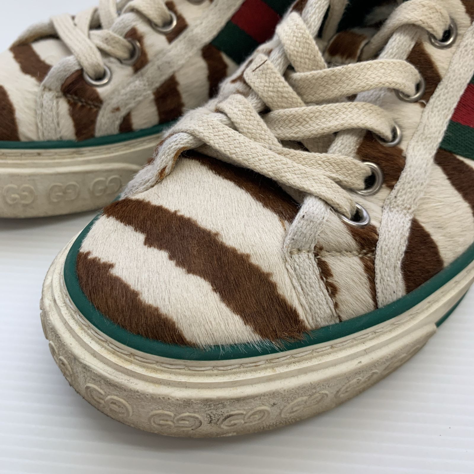 GUCCI ゼブラ柄 ハラコ ハイカットスニーカー-mikiosakabe Leather