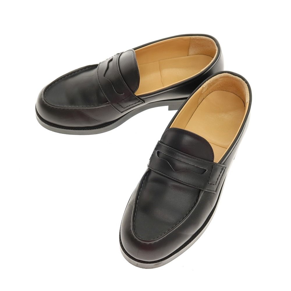 【中古】ビューティアンドユースユナイテッドアローズ BEAUTY&YOUTH UNITED ARROWS レザー コインローファー ブラック【サイズ24.5】【メンズ】