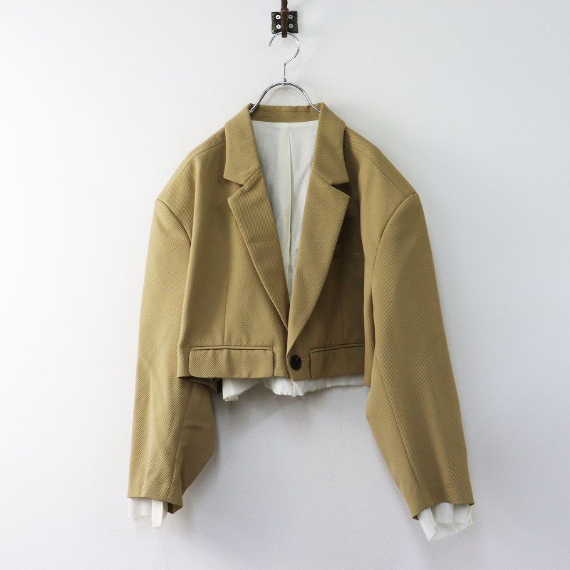 2024AW マチャット MACHATT クロップドジャケット F｜ベージュ 羽織り 