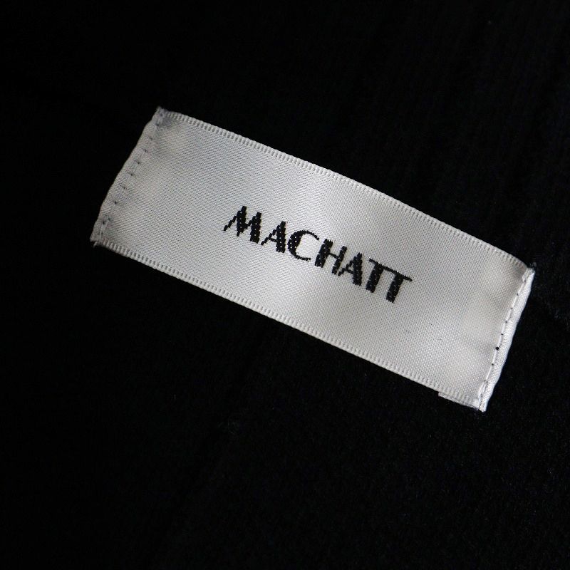 マチャット MACHATT フルジップニットジャケット ｜ブラック トップス
