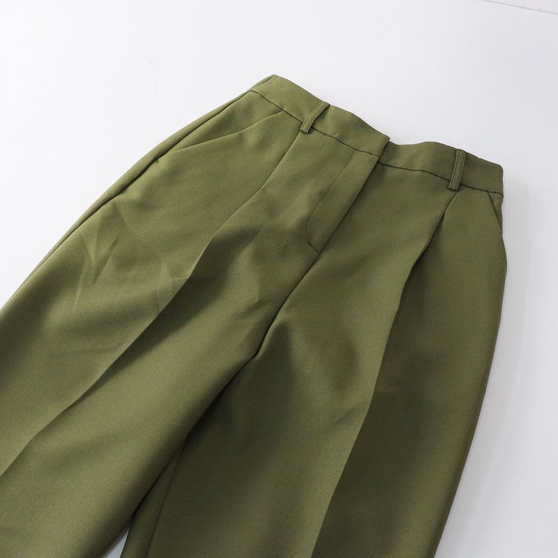 マチャット MACHATT タックテーパードパンツ 38｜グリーン系 ボトムス