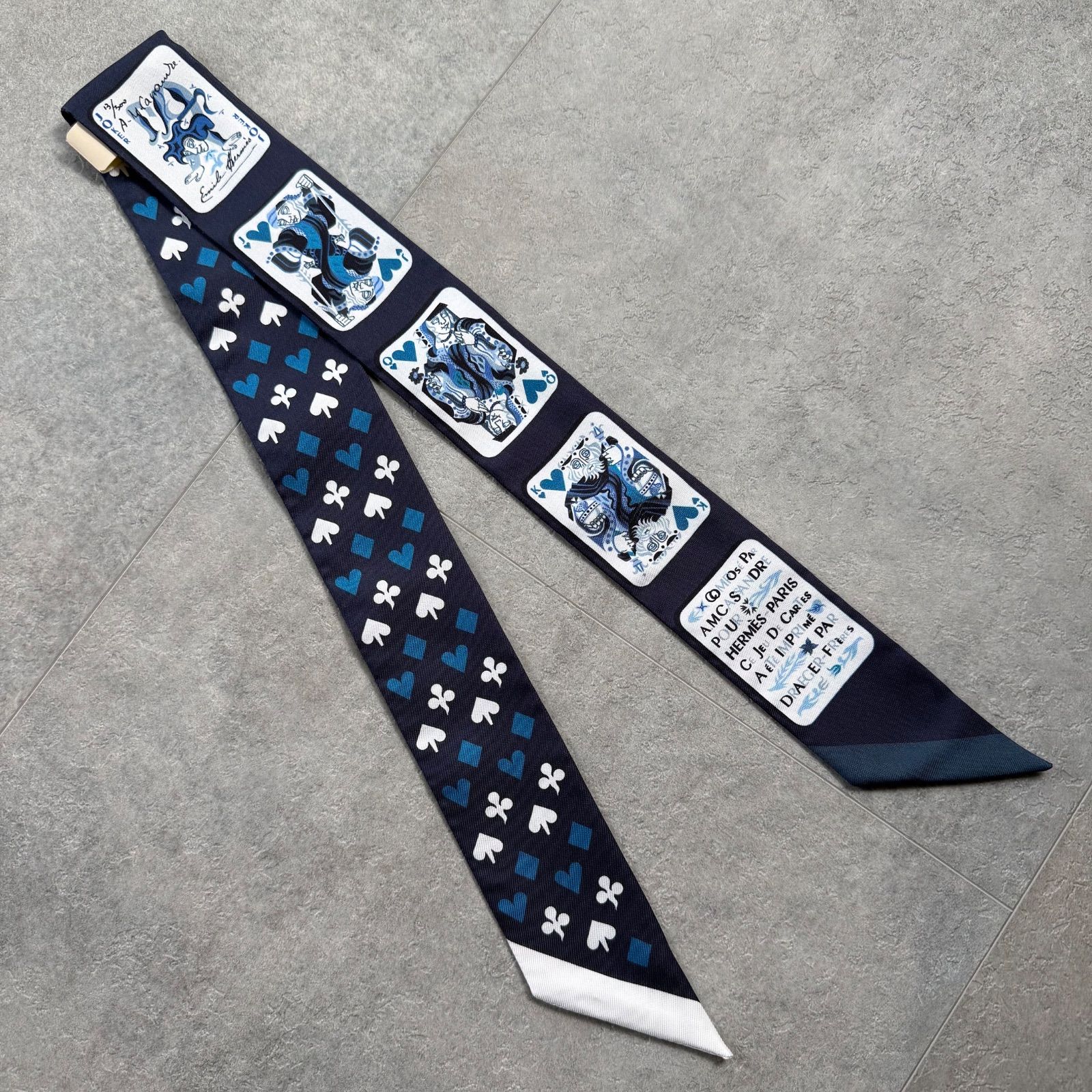 未使用 HERMES エルメス ツイリー スカーフ ジュードカルド ロゴ 