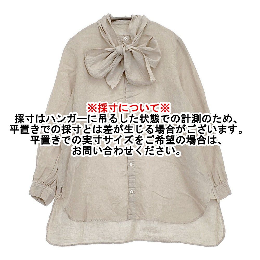 nest Robe リネンボウタイブラウス リボン 01194-1356 ブラウス シャツ ベージュ レディース ネストローブ【中古】6-0326M◎ nest Robe リネンボウタイブラウス リボン 01194-1356 ブラウス シャツ