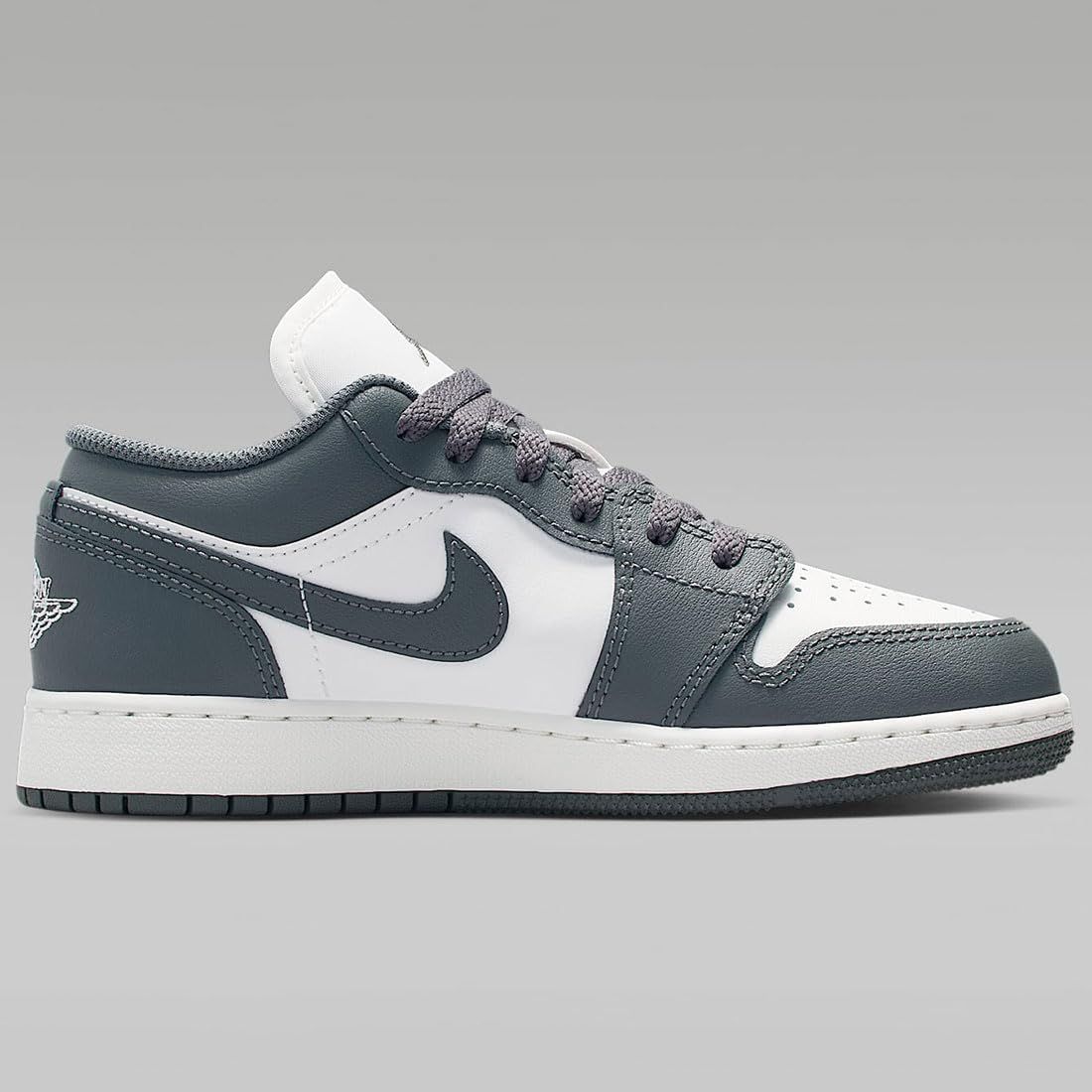 [ナイキ] エア ジョーダン 1 ロー J AIR JORDAN 1 LOW アイアングレー/サミットホワイト 553560-044 22 ...