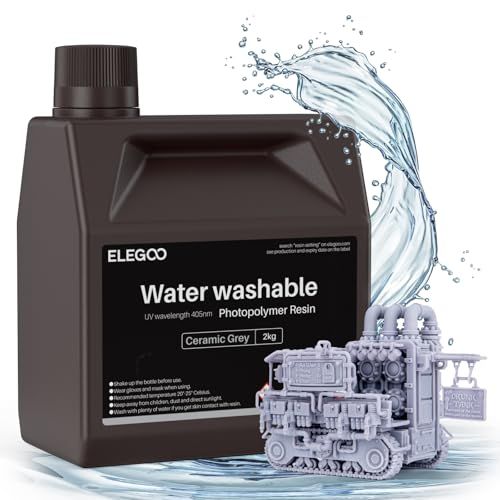 ELEGOO 光造形3Dプリンター用 UVレジン 405nm 水洗い樹脂 2000g 光硬化 