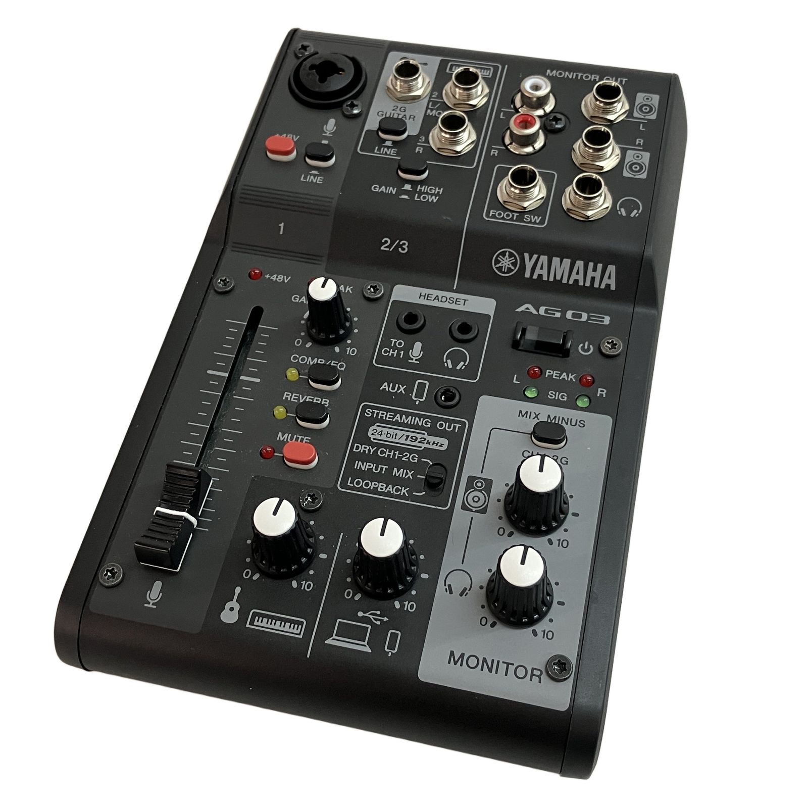 YAMAHA AG03MK2 ホワイト ライブストリーミングミキサー 2024年製 音響 