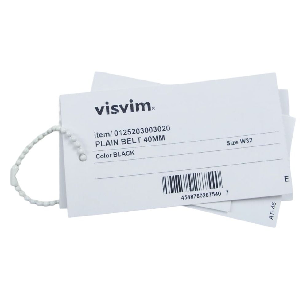VISVIM ビズビム 25AW 0125203003020 PLAIN BELT 40MM プレーン レザー ベルト ブラック系 32【美品】【中古】 VISVIM ビズビム 25AW 0125203003020 PLAIN BELT 40MM プレーン レザー
