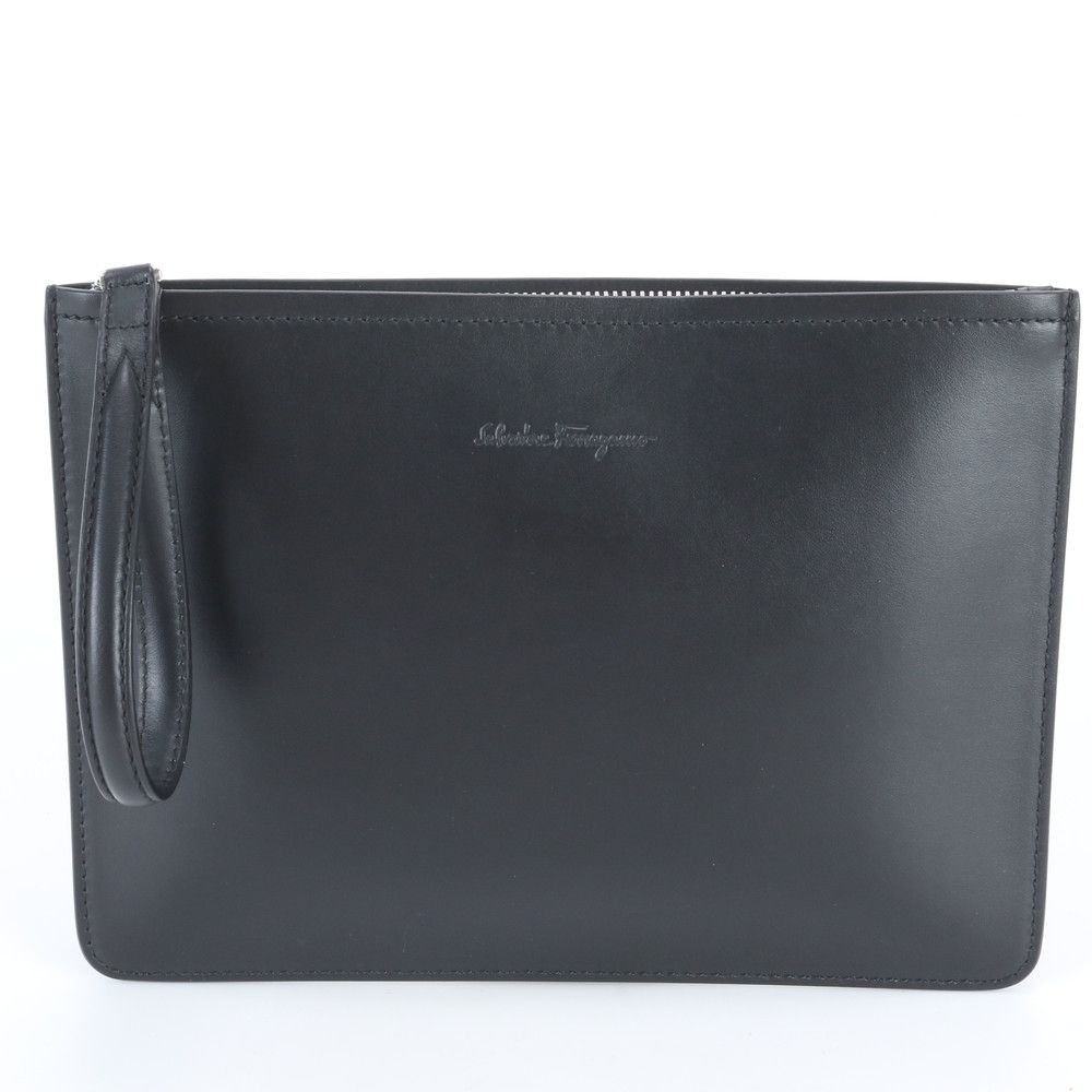 美品 フェラガモ ナイロン レザー クラッチバッグ 軽量 セカンドバッグ 鞄 ポーチ スマホ 多収納 大容量 ブラック 黒 レディース メンズ フェラガモ セカンド バッグ ポーチ 美品