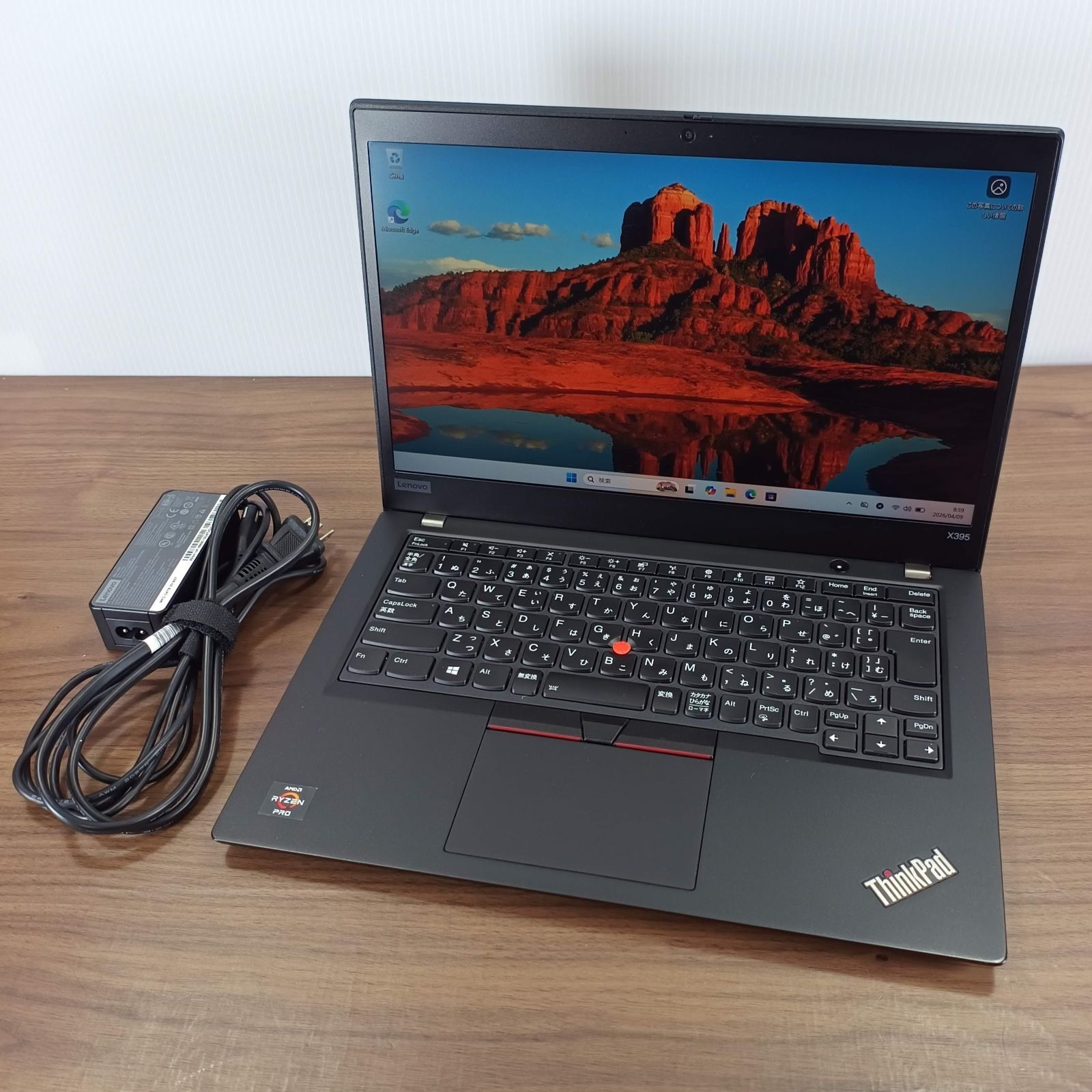 Lenovo ThinkPad X395 Ryzen 7 PRO/16GBメモリ/512GB SSD ACアダプタ付 
