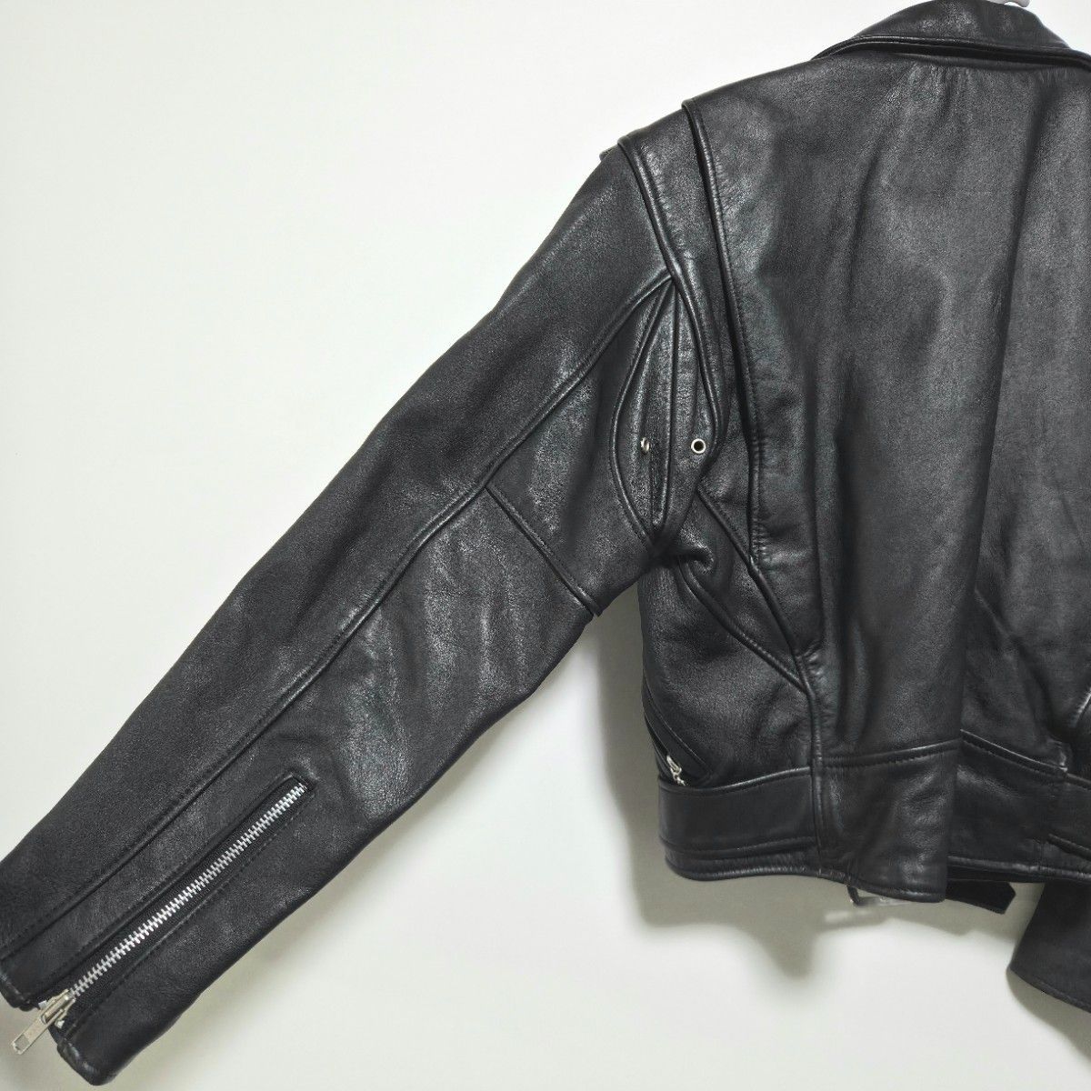 BRANDED GARMENTS 本革 ダブルライダースジャケット 76 ブラック 