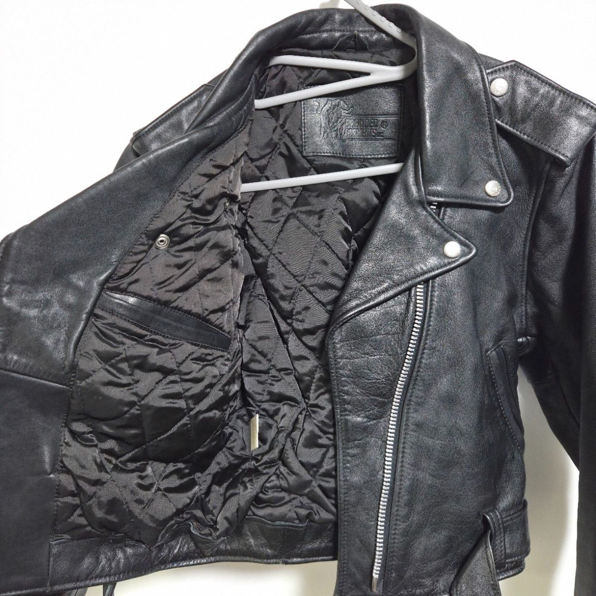 BRANDED GARMENTS 本革 ダブルライダースジャケット 76 ブラック