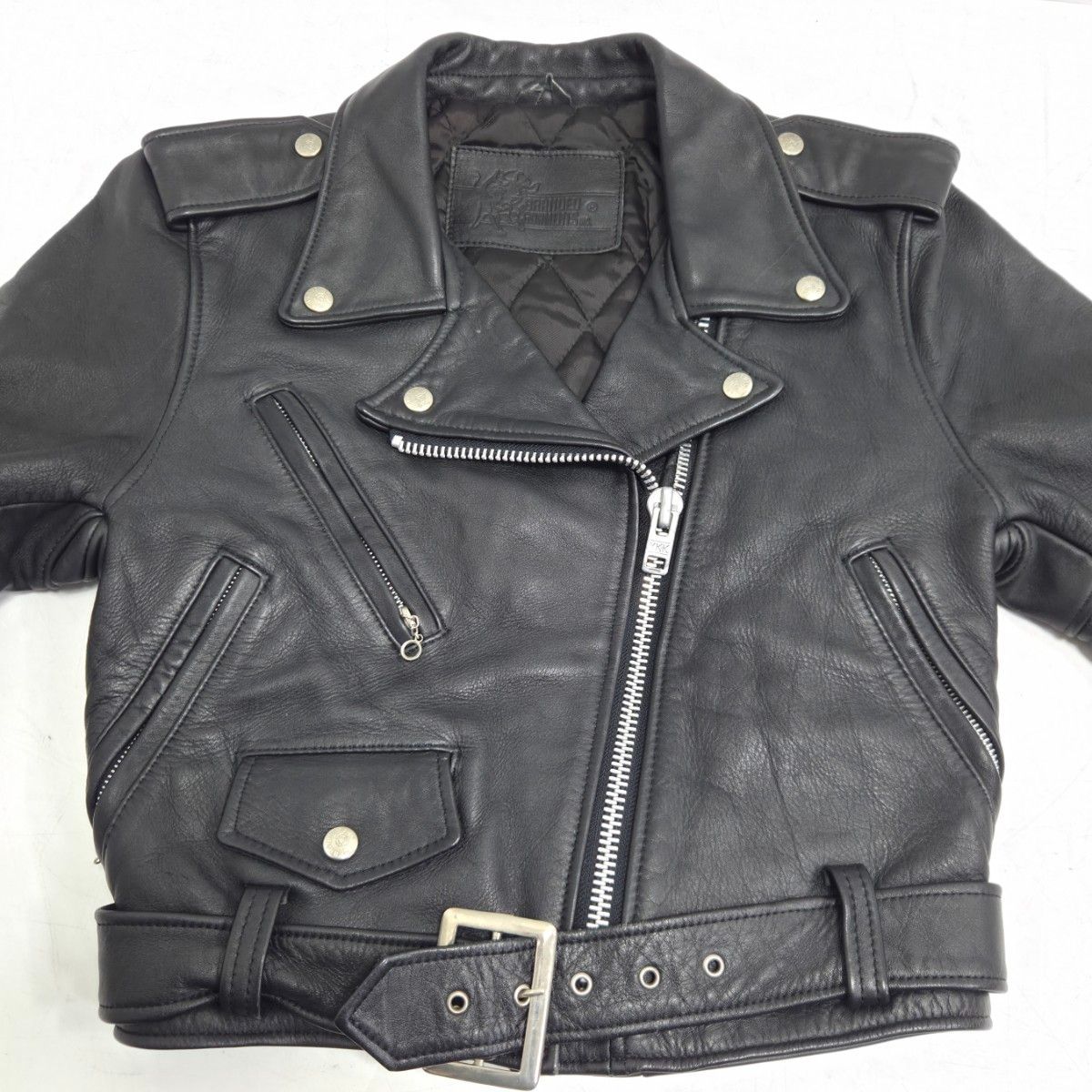 BRANDED GARMENTS 本革 ダブルライダースジャケット 76 ブラック