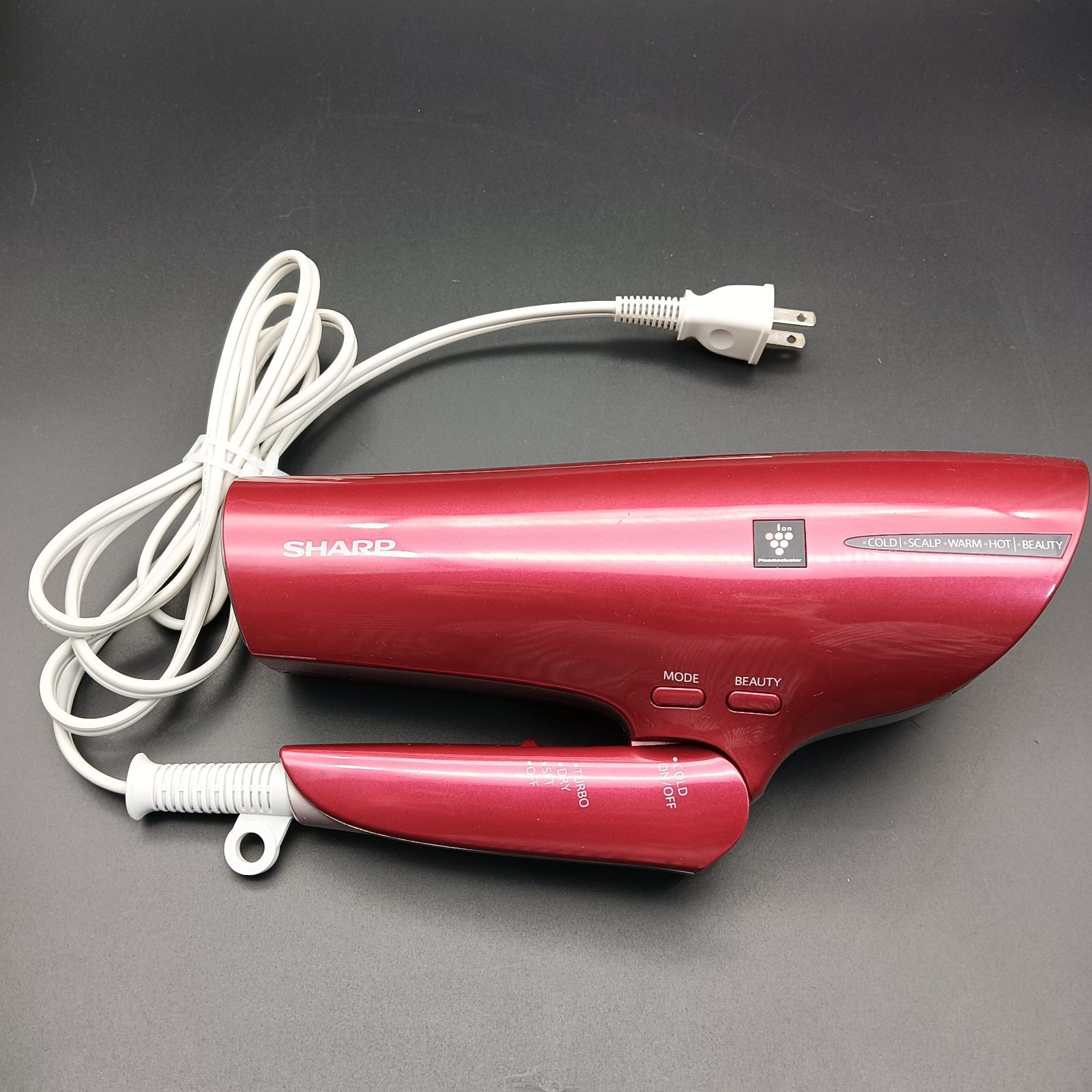 美品】SHARPプラズマクラスター ドライヤー ルビーレッド IB-JP9-R