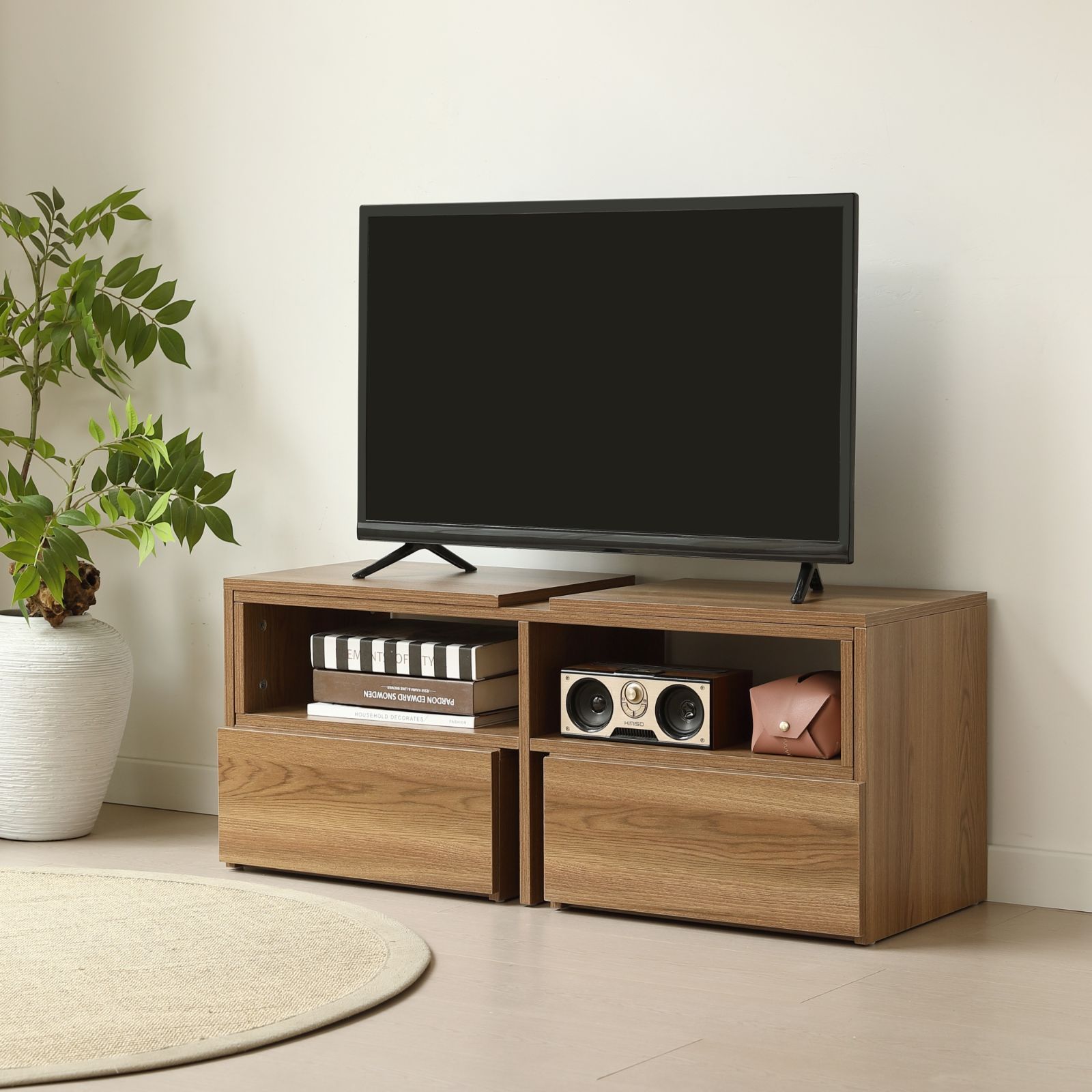 メルカリ最安値☆ 伸縮TVボード テレビ台 ローボード 伸縮自由 幅93～172cm テレビボード テレビラック