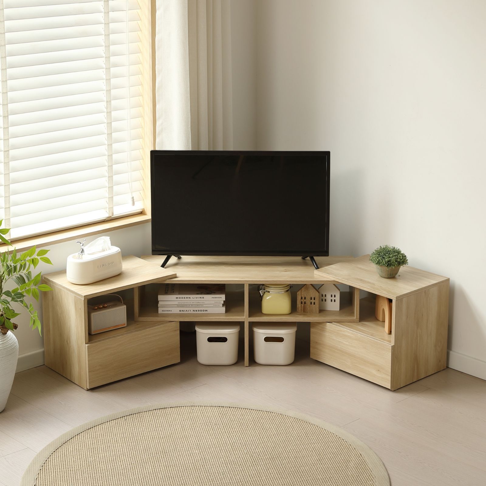 メルカリ最安値☆ 伸縮TVボード テレビ台 ローボード 伸縮自由 幅93～172cm テレビボード テレビラック
