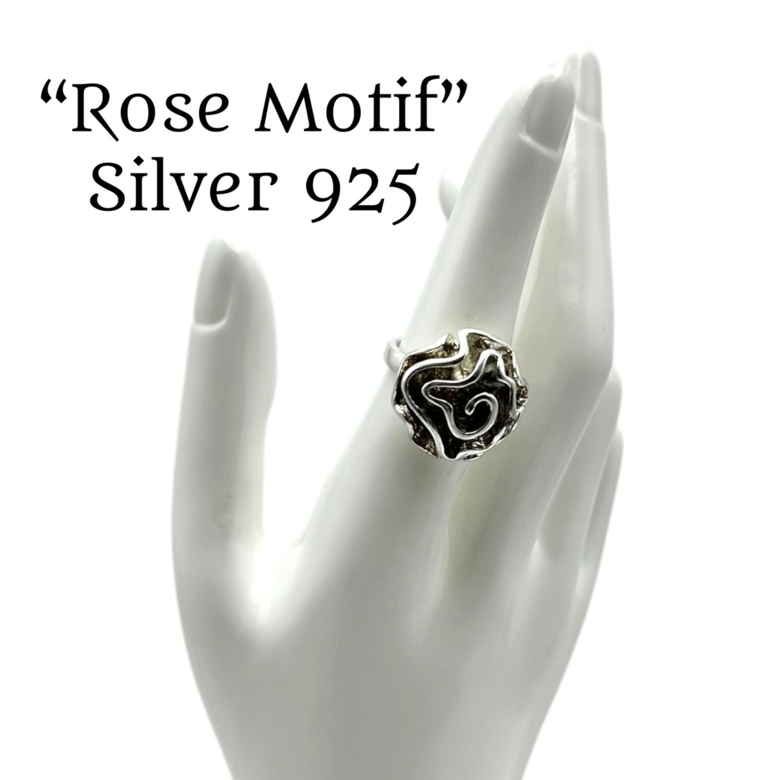 銀の薔薇】ローズ フラワー Silver 925 刻印 00s Vintage Design Ring
