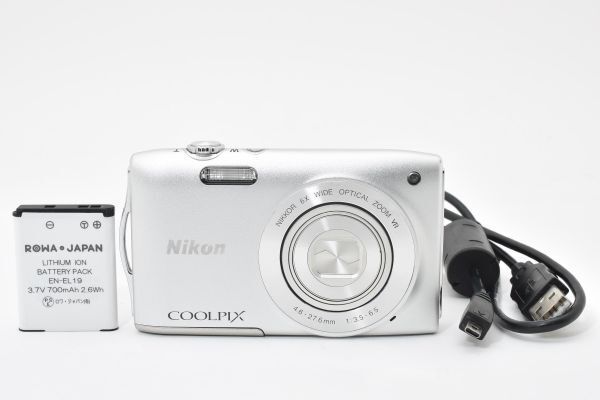 ☆美品☆ ニコン Nikon COOLPIX S3300 クールピクス シルバー