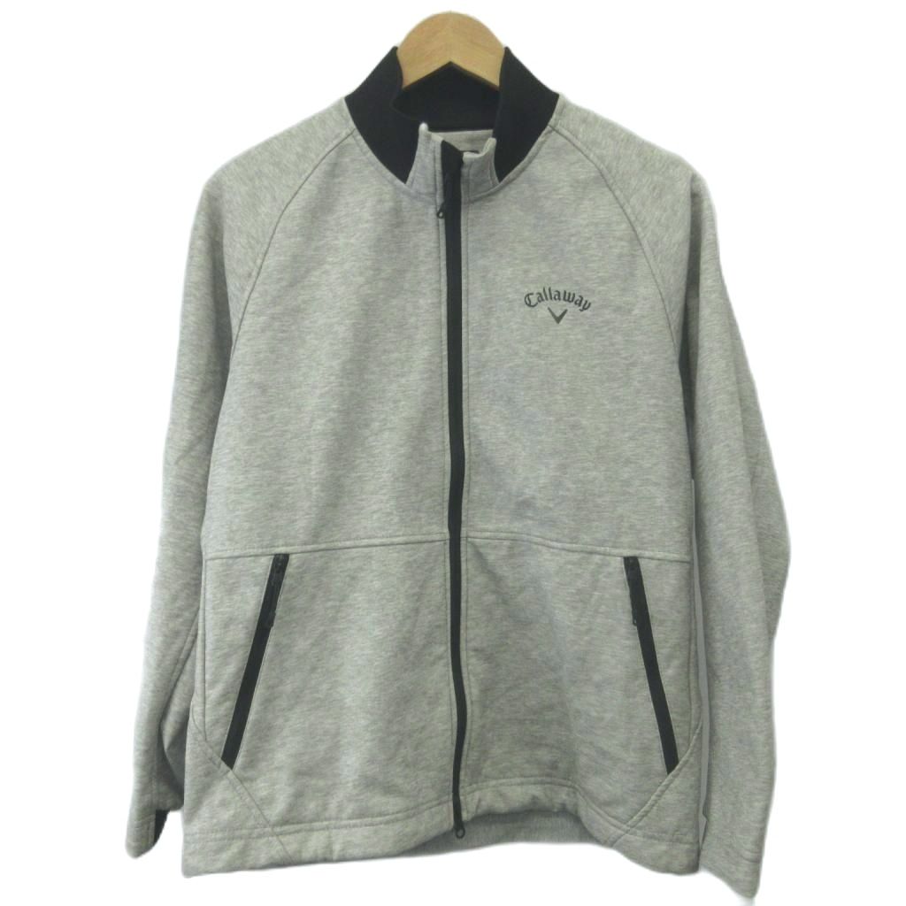 Callaway チェック柄 ジップアップジャケット callaway ジップアップ ブルゾン キャロウェイ 紺 チェック柄 ニット