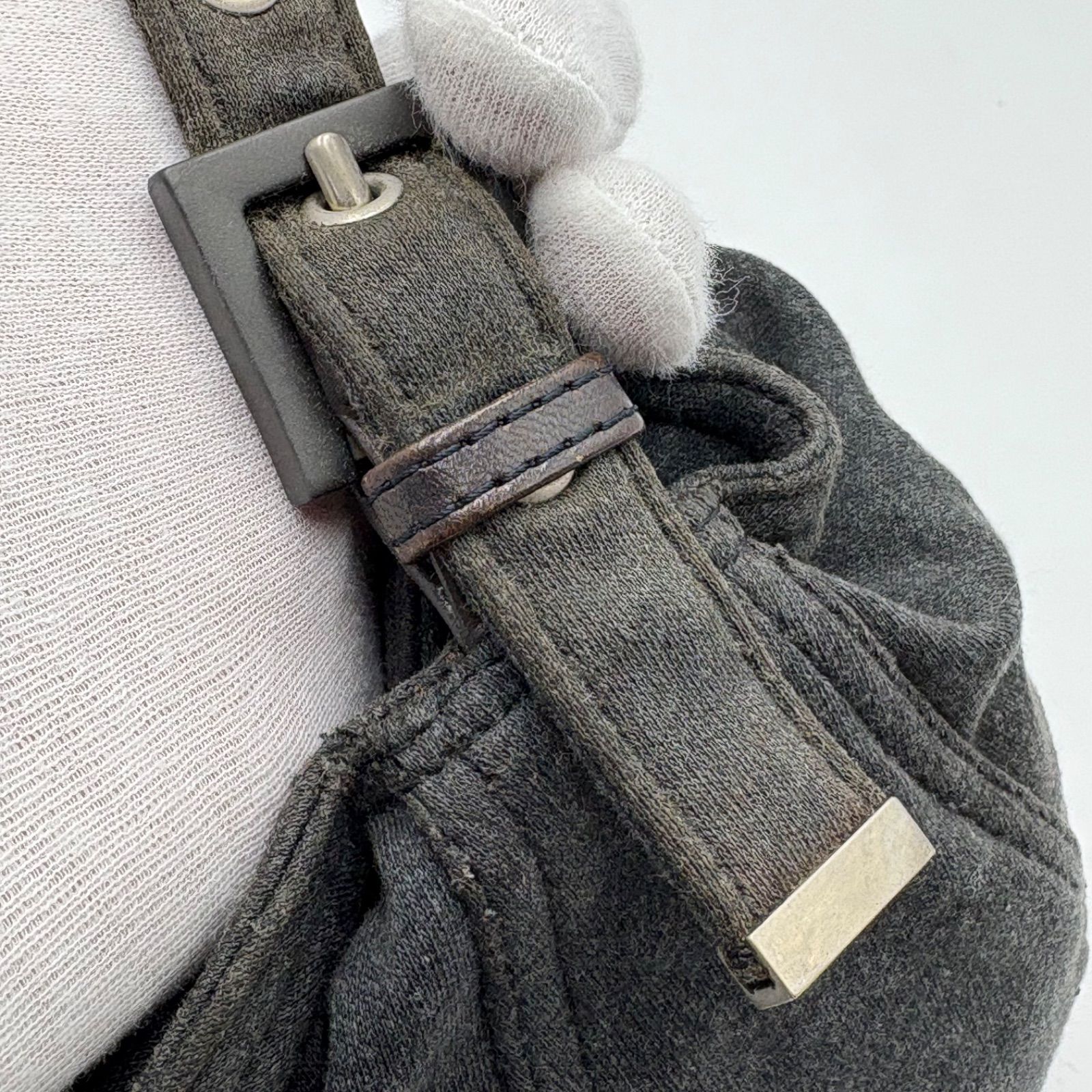 FENDI フェンディ FF金具 マンマバケット ジャージー ショルダーバッグ 