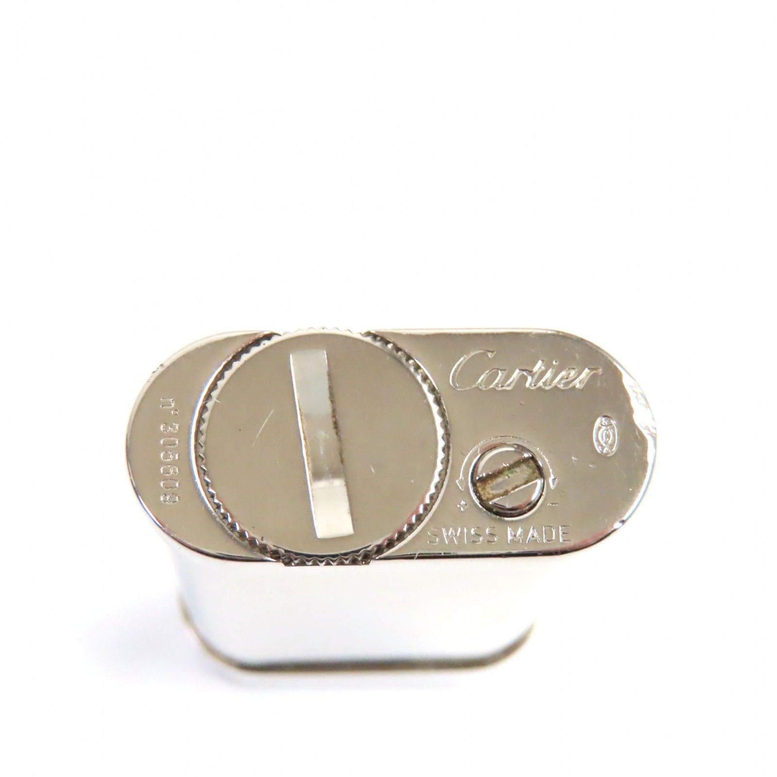良品▽Cartier カルティエ オーバル ゴドロン ロゴデコール ローラー式 