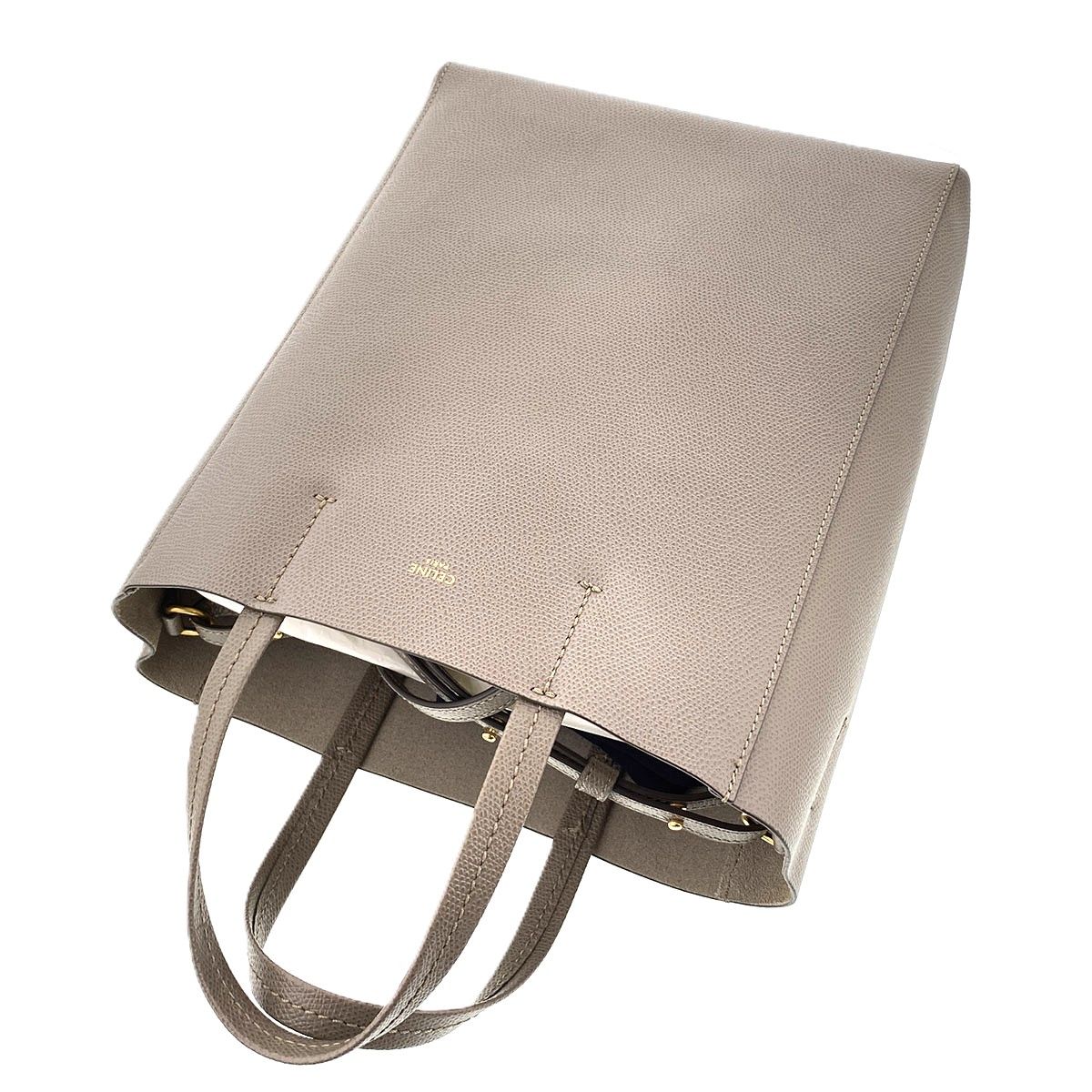 CELINE セリーヌ 2WAY バーティカル カバ スモール トート ショルダーバッグ 176183 レザー ベージュ  レディース【中古】 CELINE セリーヌ 2WAY バーティカル カバ スモール トート ショルダー