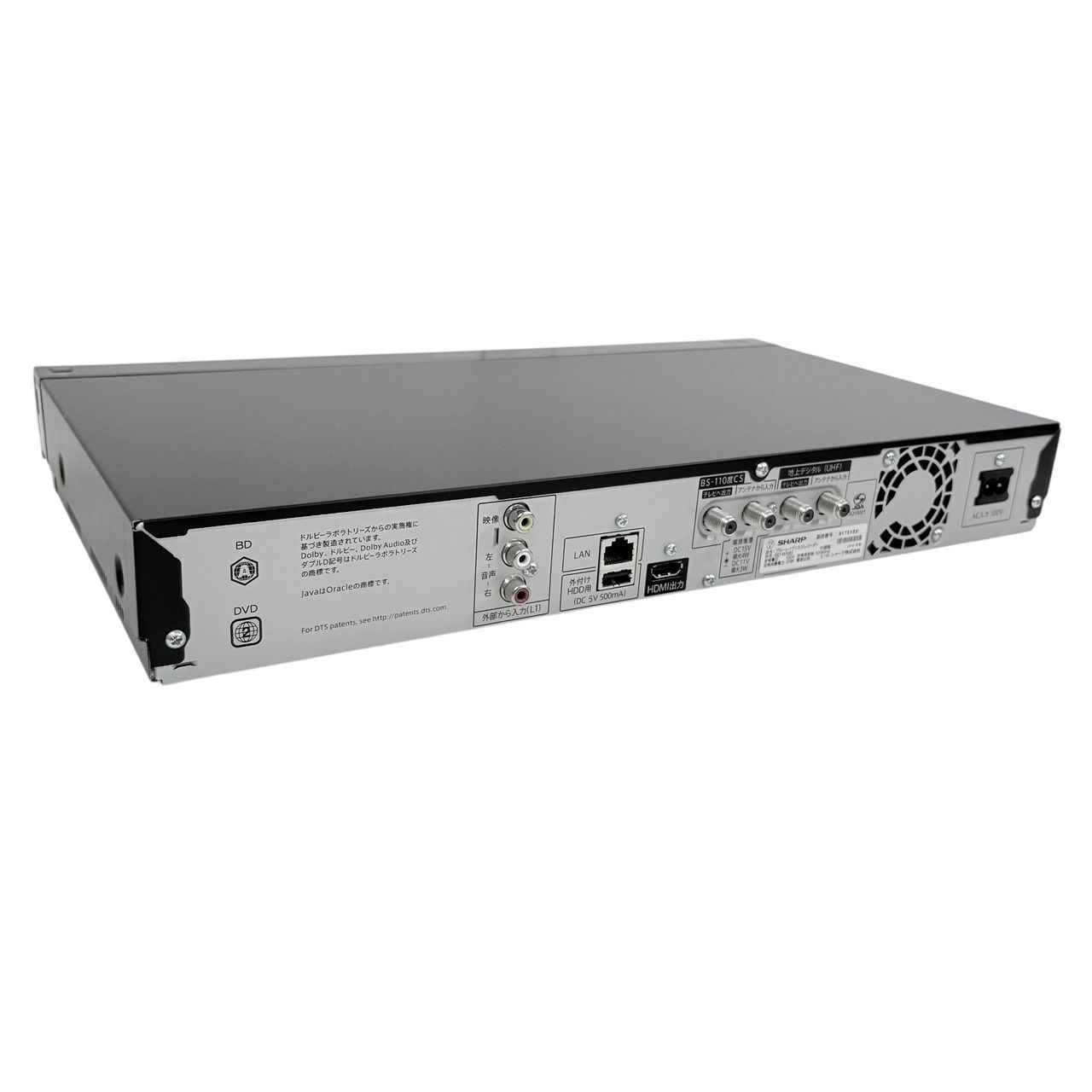 動作品/初期化済み】 SHARP/シャープ ブルーレイレコーダー BD-W580 