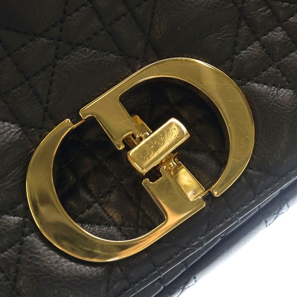 DIOR (ディオール) カロ ラージ カナージュ ターンロック レザー