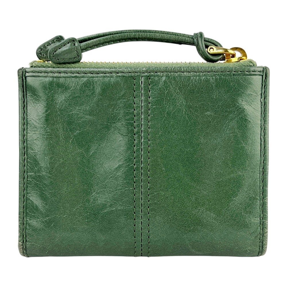 プラダ ■中古■ 二つ折り 財布 コンパクト ウォレット レザー グリーン 箱 【609756】8 プラダ □中古□ 二つ折り 財布 コンパクト ウォレット レザー