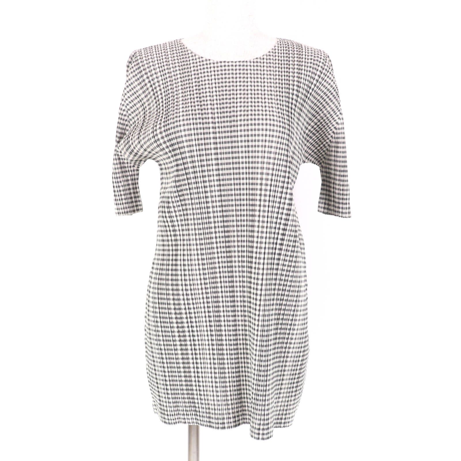 極美品 PLEATS PLEASE プリーツ半袖ワンピース サイズ4 極美品☆PLEATS 