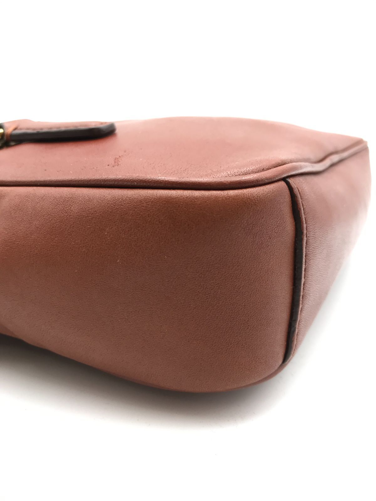 COACH コーチ チェーンショルダーバッグ タッセル レザー ブラウン系 