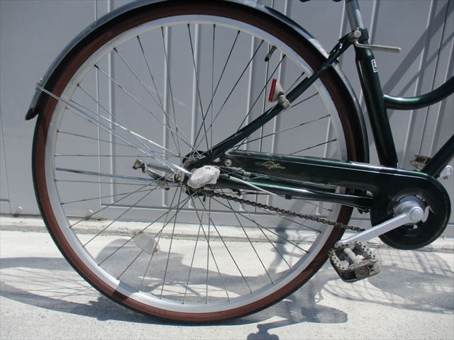 F7★限定特価★ 中古自転車 【　27インチ　グリーン　軽快車　3段　LEDオートライト 】 F7 ☆整備済み☆完成車発送☆中古シティ自転車 【 27インチ グリーン