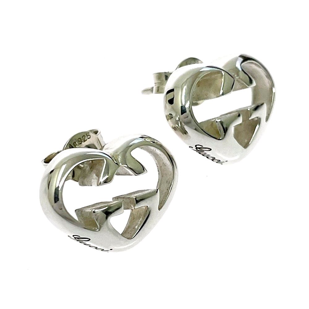 中古】【箱付き】 GUCCI グッチ シルバー インターロッキング ハート 