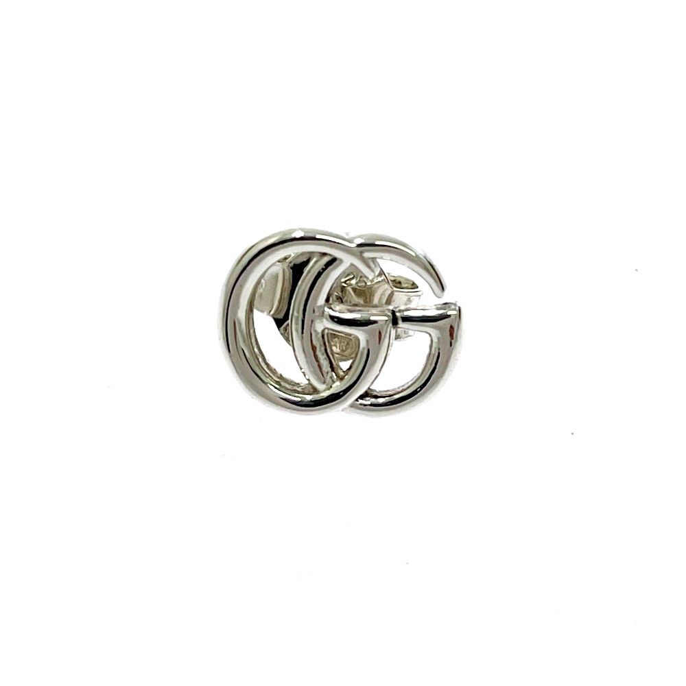 中古】【箱付き】 GUCCI グッチ シルバー ダブルG ピアス 片耳のみ 0.9