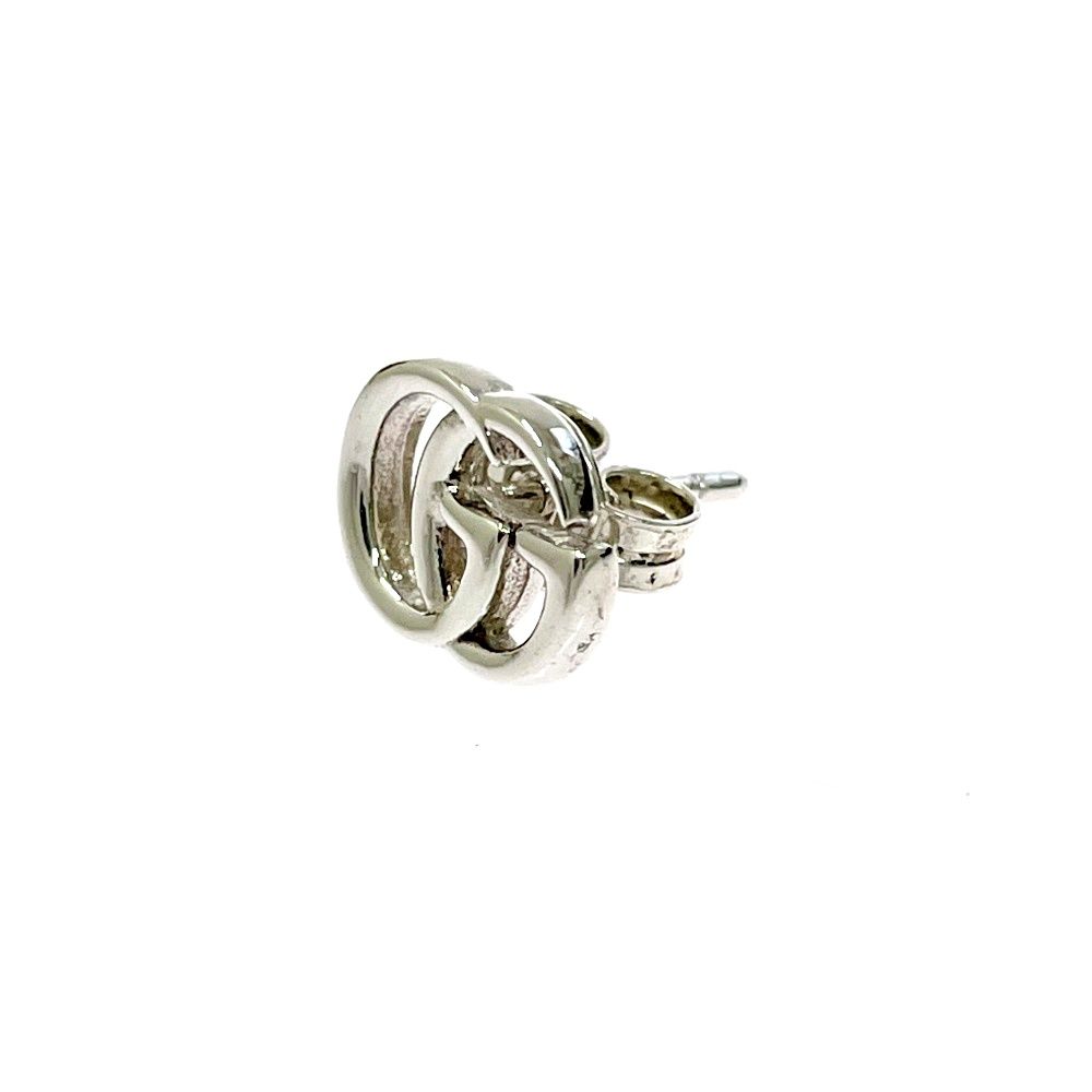 箱、付属品付き GUCCI グッチ ピアス 片耳 中古】【箱付き】 GUCCI グッチ シルバー ダブルG ピアス 片耳のみ 0.9
