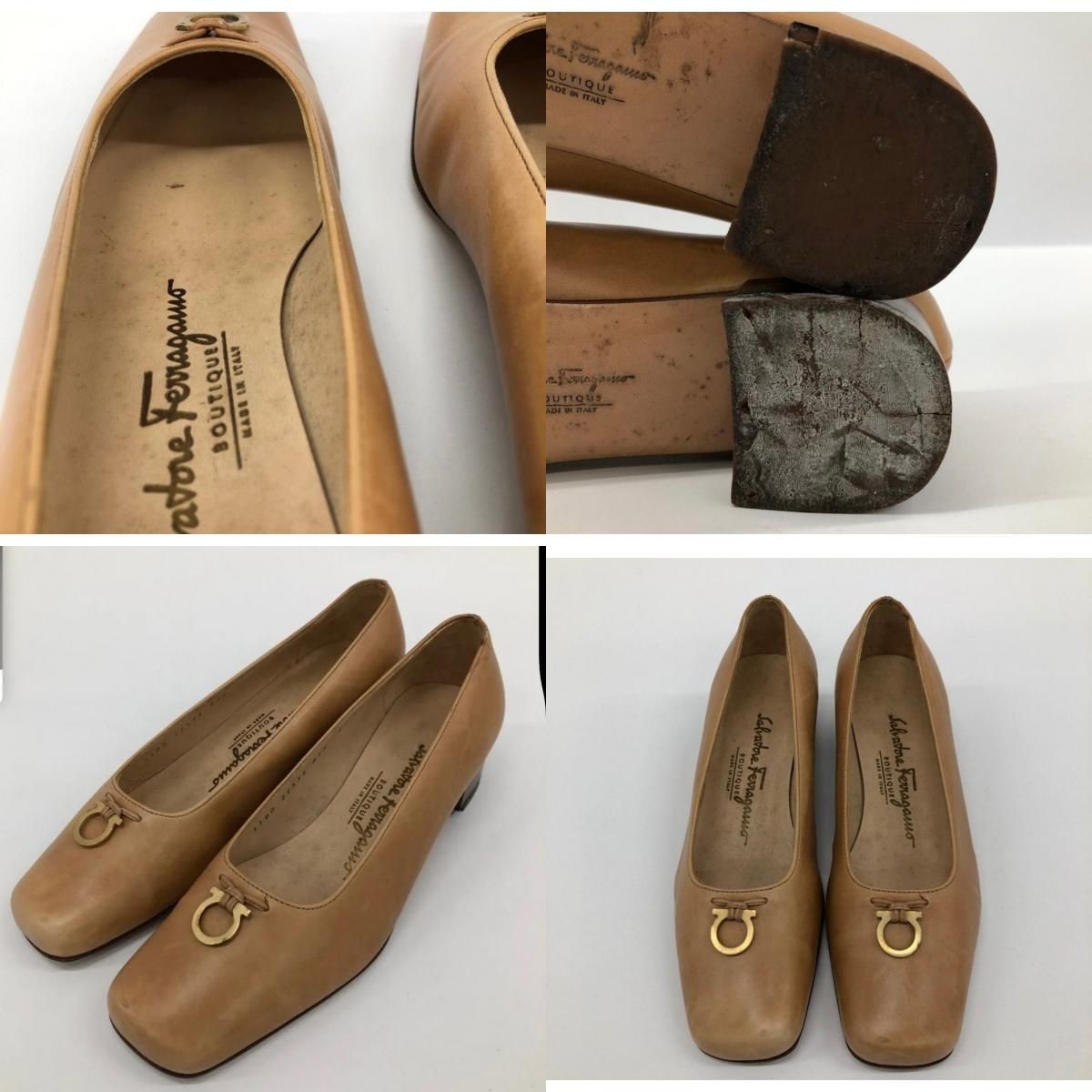 Salvatore Ferragamo】サルヴァトーレフェラガモ レザーパンプス 